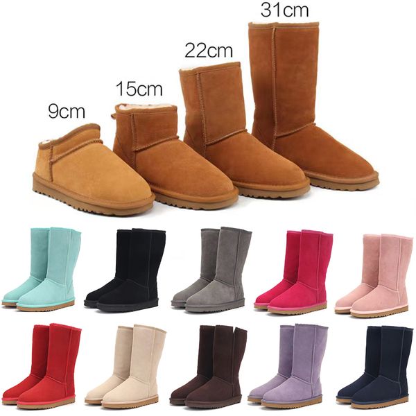 

designer aus snow boots women shoes classic sneakers ankle bailey chestnut short black grey outdoor winter 31cm high boot