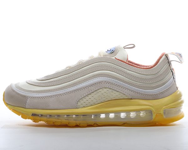 

cushion running shoes 97/1 sw coconut milk white sail gambogic old blue canvas outdoor sneakers sports come with box