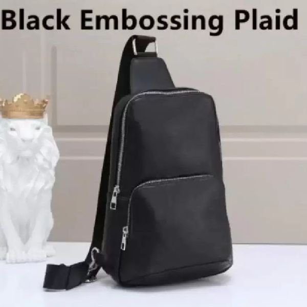 

real leather men chest bag av. sling bag travel postman' bags mens cross body breast shoulder pouch m41720
