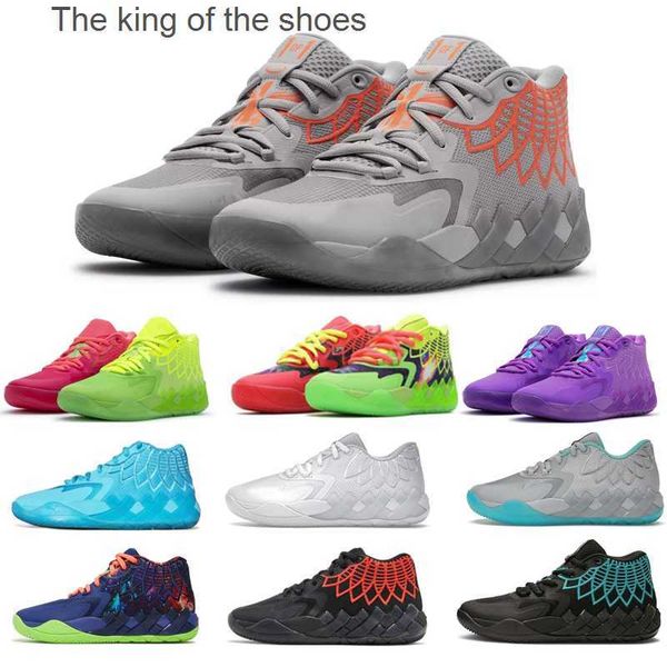 

running shoes sport shoe grade school mb01 rick morty kids lamelo ball queen city red for sale size 4.5-12