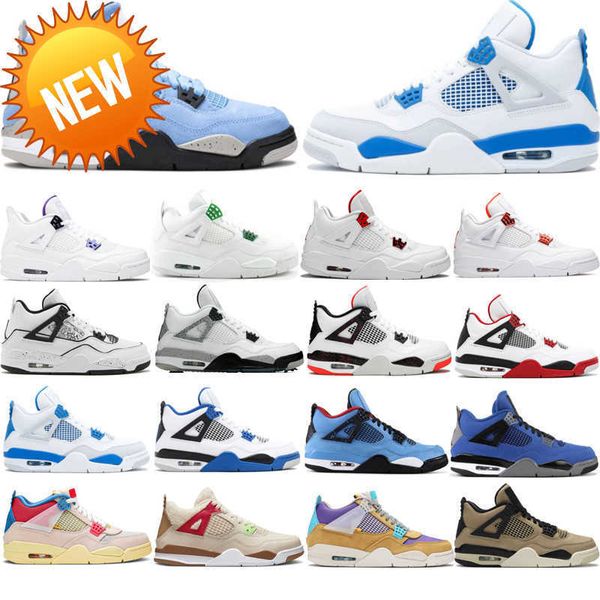

low 2022 4 4s basketball shoes men women sneakers university blue mushroom metallic shimmer purple black cat lucky tour yellow