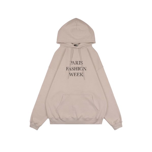 

duyou brown vintage embroidery paris hoodies luxury designer men hoody women sweatshirts combed cotton print sueter hombre heather pullover, Black