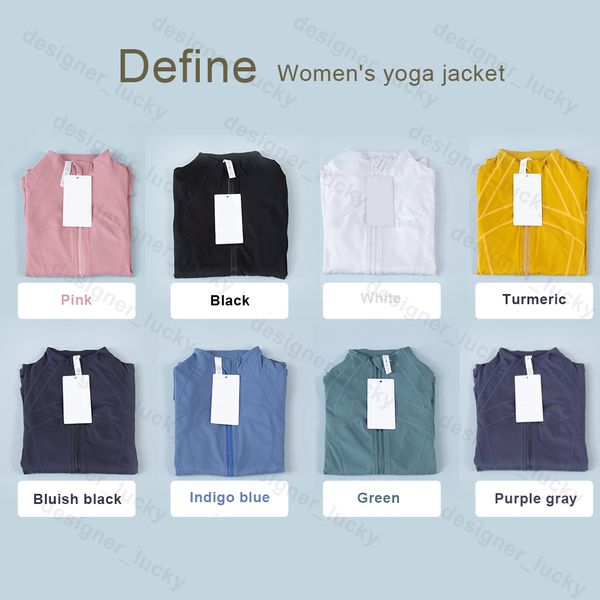 

2023 yoga wear jackets define hoodies sweatshirts lululemens women designers sports jacket coats fitness hoodys scubas cing long sleeve clot, Black;brown
