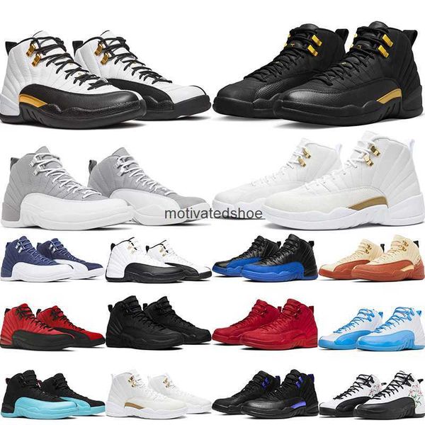 

2023 black taxi men basketball shoes stealth royalty jumpman 12s flu game gym red hyper royal mens trainers sports sneakers tennis