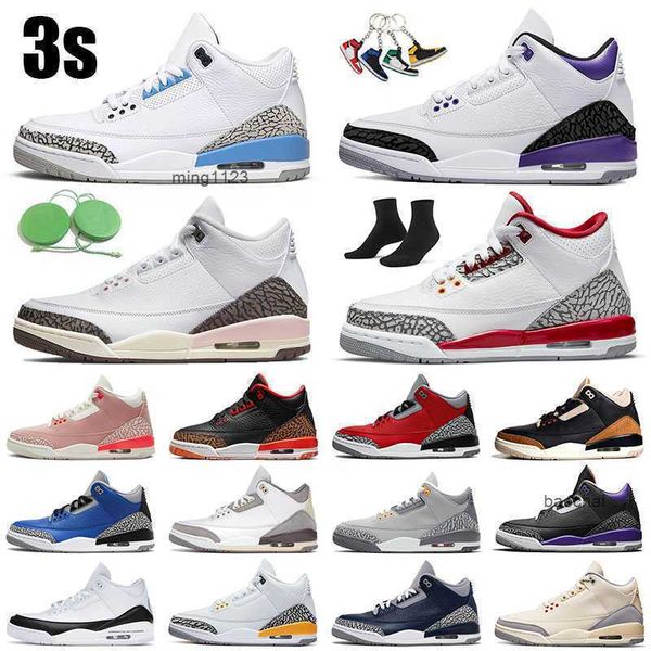 

2023 casual desert elephant 3 original og basketball shoes dark iris neapolitan men trainers muslin 3s kumquat cardinal red women sports 0iy, Black