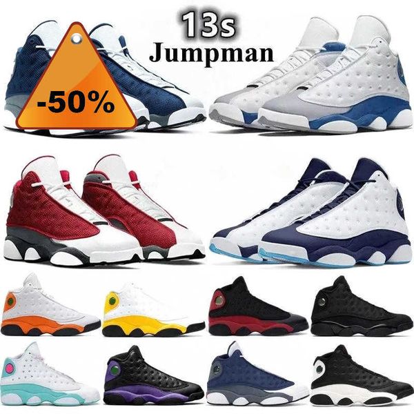 

high shoes men women jumpman 13s retro basketball shoes mens sneaker 13 red flint obsidian aurora green he got game chicago womens trainers, Black