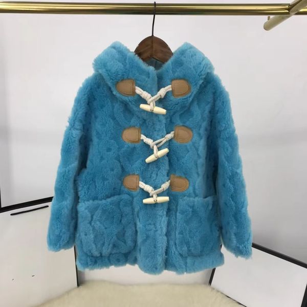 

toddler girls purple color coats set 110-160cm designer kid boy grey outwears winter clothes casual style wholesale 2022 send with box, Blue;gray