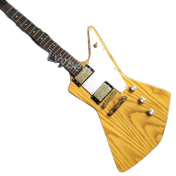 

lvyelectric guitar custom irregular special shape alder ash body in yellow color