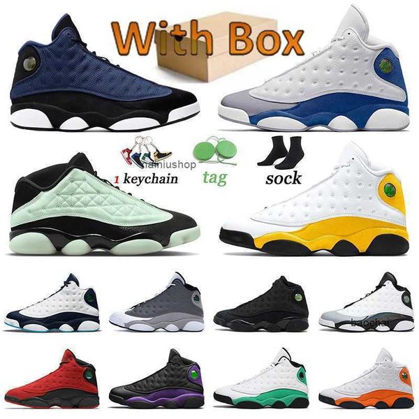 

2023 casual ale jumpman 13 13s mens basketballs shoes designer womens del sol singles day reverse bred red flint brave blue obsidian court p, Black