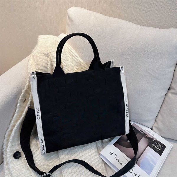 

shopping bags totes tote bag canvas designer handbags large capacity shoulder diagonal cross women shopping messenger simple letters print w