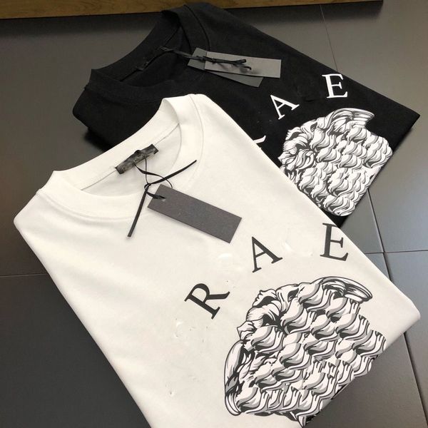 

designer men's t shirts wholesale clothing print short sleeve street loose oversize casual t-shirt 100% pure cotton woman summer fashi, White;black