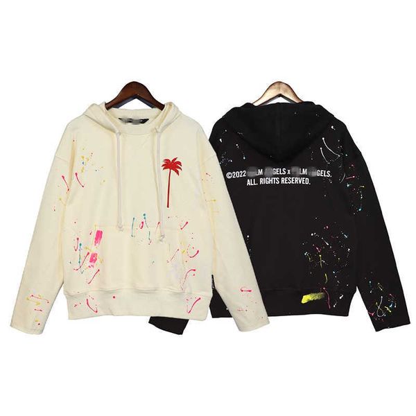 

hoody men paln hoodie angles casual fashion designer stylish cool couple brand coconut speckle print women high street coat trendy dolz, Black