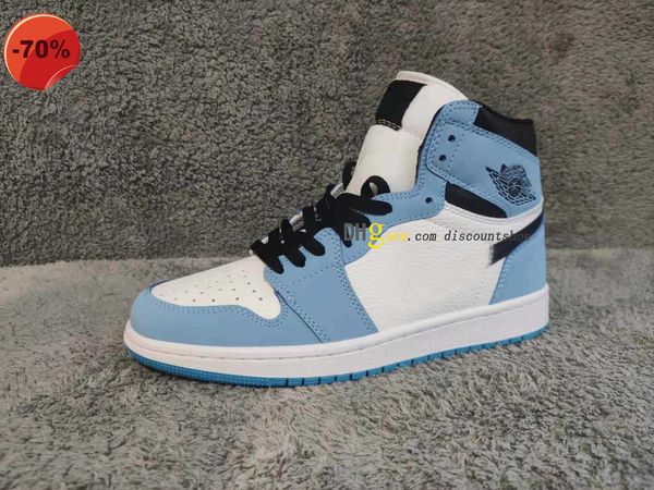 

hing shoes 1 high og university blue basketball shoes 1s mens womens shoe sneakers for size 36-46 555088 134, Black