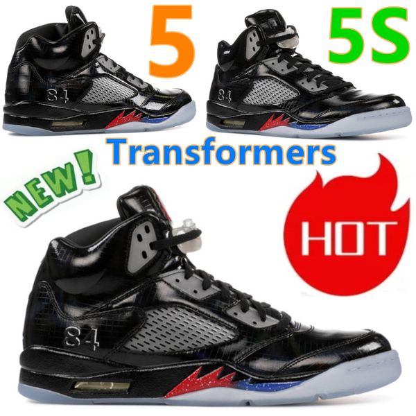

basketball shoes 5 5s high transformers black ops sample clear sports trainers mens designer sneakers big size 13 fashion footwear athletics