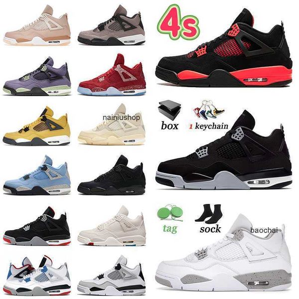 

2023 casual jumpman 4 basketballs shoes mens trainers military black canvas outdoor canyon purple women 4s sneakers red thunder white oreo j