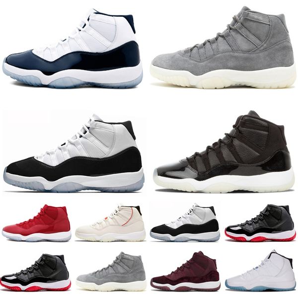 

basketball shoes men women 11s 11 cherry cool grey bred concord gamma blue 12 12s stealth hyper royal playoff royalty taxi utility grind men, Black