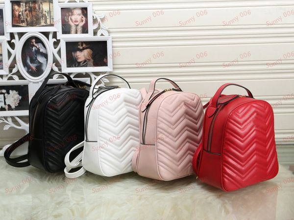 

designer backpack luxury backpacks fashion classic back packs portable genuine leather pack large capacity bags multi color double zipper st
