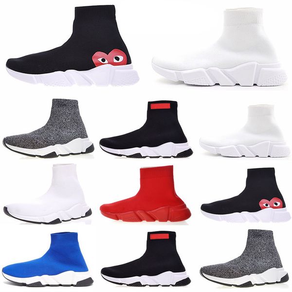 

platform designer sneaker sock shoes speed 1.0 casual shoes mens runner master womens sneakers classic speeds trainer size 36-46, Black
