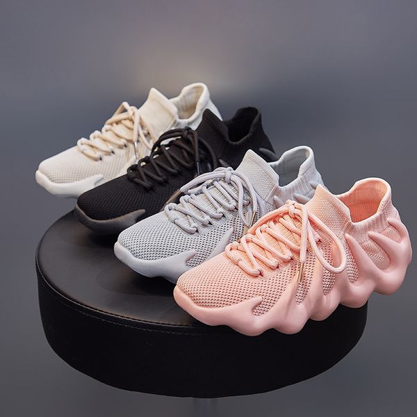 

couple's low flying woven shoes 2022 new lace up running shoes casual student board shoes, Black