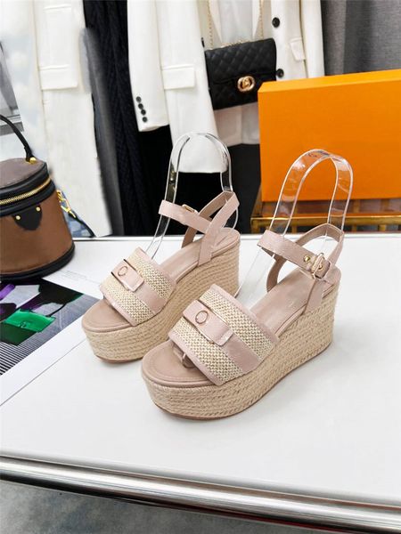 

designer luxury womens khaki canvas formentera nil espadrille wedges sandal sandals shoes flip flops with box, Black