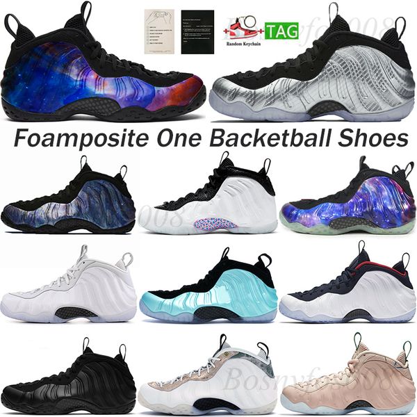 

designer backetball shoes low men foamposite one chrome white black metallic gold anthracite all star abalone particle beige mens trainers s