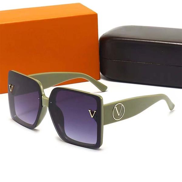 

luxurys sunglasses for woman men fashion glasses rectangle big full frame letter shade driving travel glasses with box, White;black