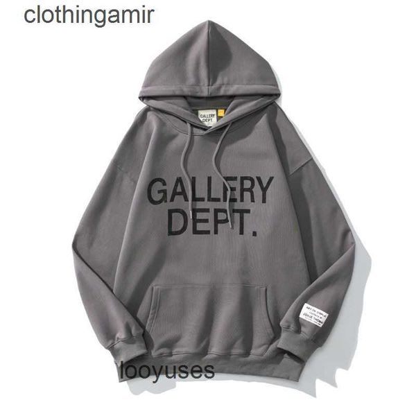 

loose letter hoodies men's sweaters oversize designer dept cotton galleryes hoodie streetwear sweater printing street giyj, Black
