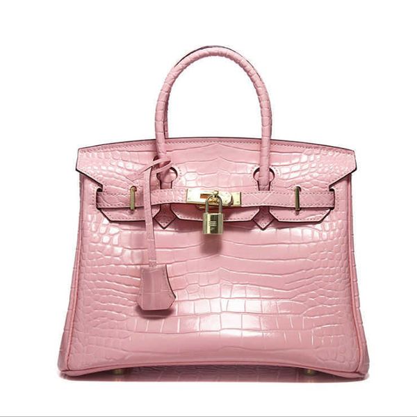 

herme birkins handbags leather women's crocodile print cow leather fashion celebrity single shoulder crossbody bag wm