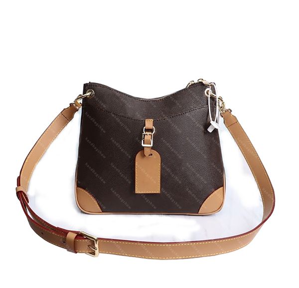 

Vintage bags CLASSIC Women handbags SHOULDER BAG NEW flower pattern shoulder bags genuine leather ladies purse bag fashion totes lady Crossbody Totes bags M45350, Brown flower+black