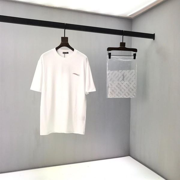 

2021ss spring and summer new high grade cotton printing short sleeve round neck panel t-shirt size m-l-xl--xxxl color black w201p, Black;brown