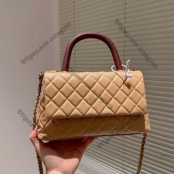 

25cm grained cover co portable totes bag with handle diamond quilted designer handbags key pouch luxury french multi pochette shoulder cross
