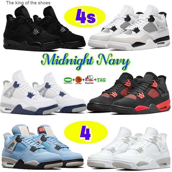 

designer jumpman 4 men women basketball shoes 4s military black cat university blue midnight navy red thunder tour yellow white oreo