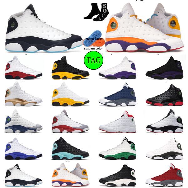 

j13 men basketball shoes 13s french blue del sol obsidian black cat hyper royal chicago bred starfish cap and gown 13 trainers sports sneake