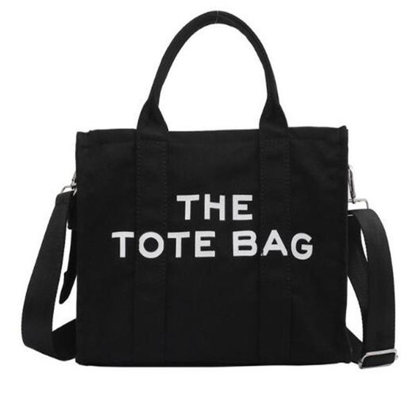 

marc canvas women large totes bag with logo shoulder bags cloth shopper letter printing crossbody shoppingbga handbag ins273u