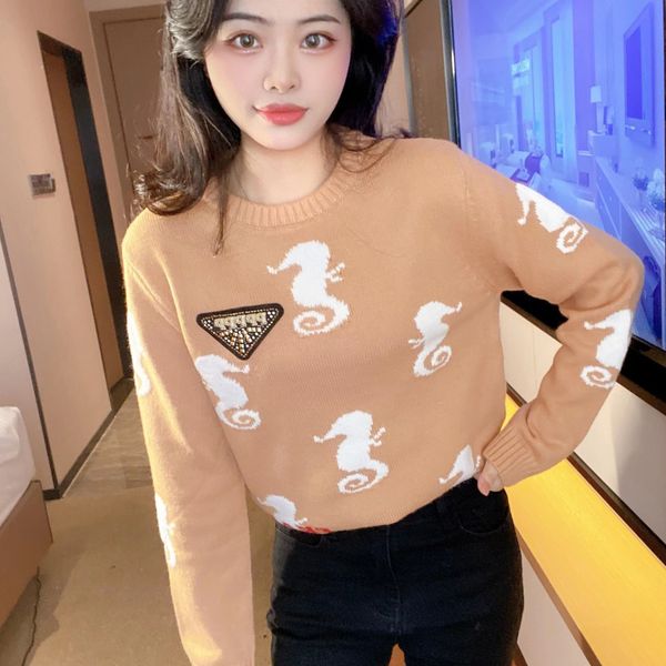 

fashion designer sweater womens sweaters knitted pullovers jumper print sweater knitwear apparel jumpers women round neck pullover knit for, White;black