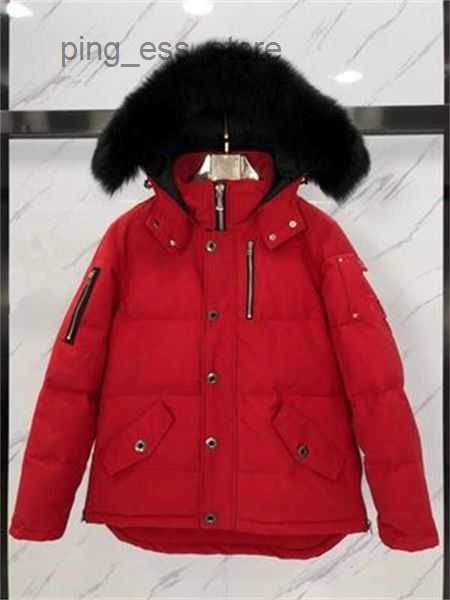 

moose men's jackets moose mens winter coats down parkas bomber jacket famous brand embroidery letter badge luxury outwear winter jacket, Black