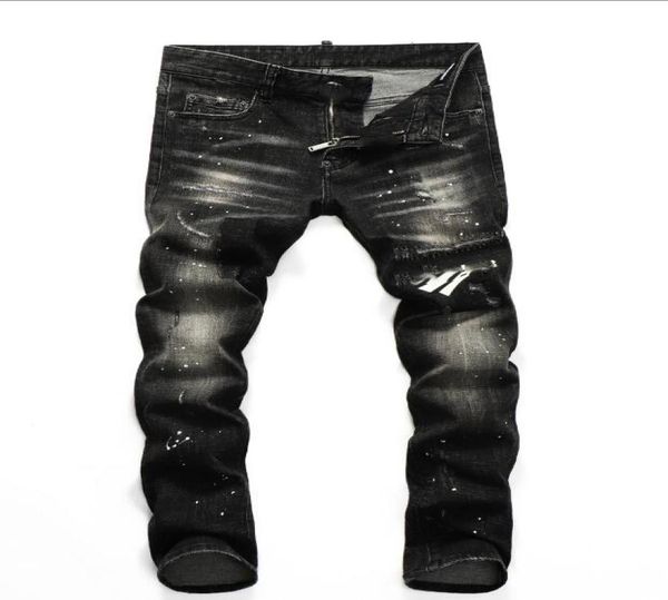 

2021france fashion pierre straight jeans men039s biker jeans hole stretch denim casual jean men skinny pants elasticity ripped 3093992, Blue