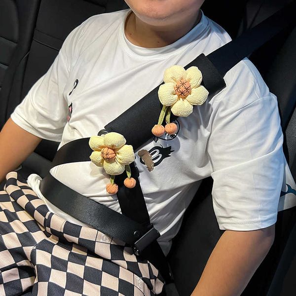 

safety belts accessories car child seat belt retainer anti-strangulation limiter cartoon creative baby seat safety belt shoulder cover seat