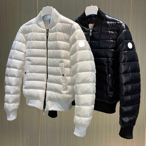 

mens designer sark down jacket coat maya womens embroidered armbands jackets inky black biker jacket casual light stand collar warm outerwea