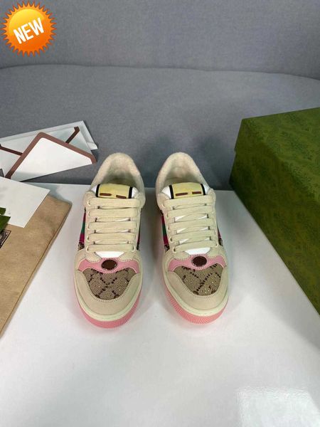 

designer sneakers dirty beige butter leather casual shoes distressed green red stripe canvas luxury trainer pink and green with diamond, Black
