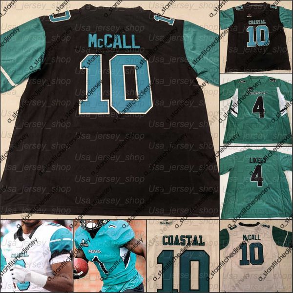 

american college football wear american college football wear custom coastal carolina chanticleers college football jerseys grayson mccall c, Black