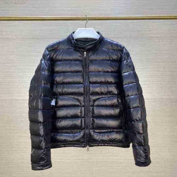 

designer jacket puffer luxury warm mkle mk meng men stand collar down coat double zipper dign et thin slim parkas black color size 12345