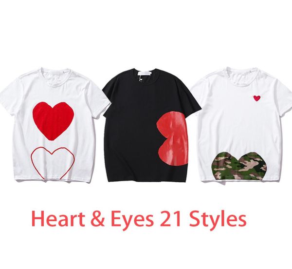 

women fashion tees summer tshirts womens with heart eyes printing men t shirts female boys girls pullover short sleeve5262175, White