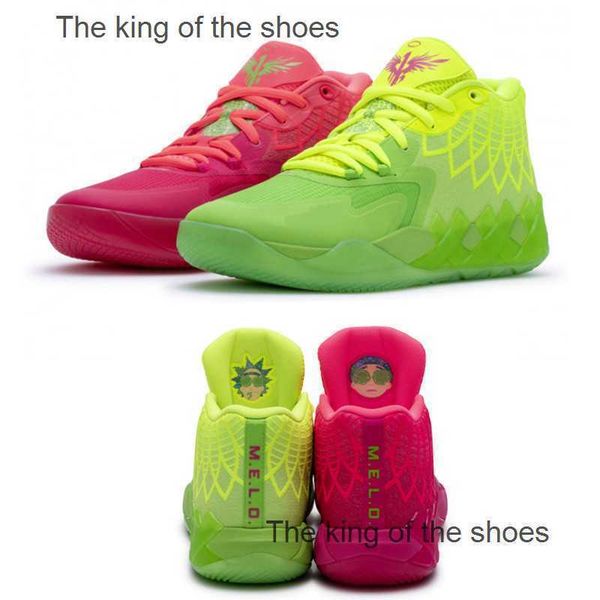 

mb01 rick morty casual shoes for sale men women kids lamelo ball queen city red sport shoe size 4.5-12