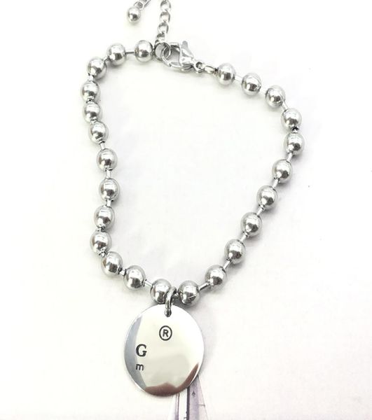 

round bracelet women couple stainless steel fashion link bead chain on hand couple jewelry gift for girlfriend christmas valentine3336759, Black