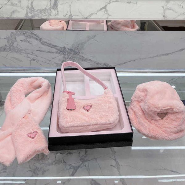 

hobo underarm bag 3-piece set tote crossbody designers handbag fashion all-match hats with scarf 221019