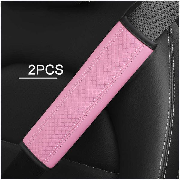 

safety belts accessories car seat belt shoulder covers 2 pack universal pu safety girth fiber leather breathable protection auto interior ac