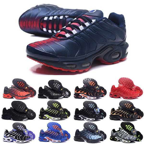 

2022 classic fashion men tn running shoes mens breathable sneakers mesh chaussures requin sports trainers size 40-46 m8, Black