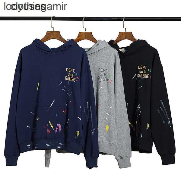 

sweatshirts dept hoodies designer sweaters galleryes man los angeles speckle graffiti painted high street sweater men women couples, Black
