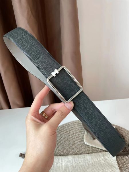 

h togo leather belts for mens and womens designer luxury letter buckle belt fashionable men charm decoration38 mm ht005, Black;brown